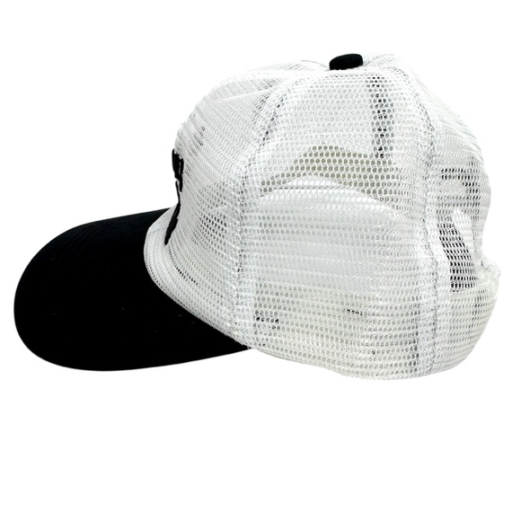 ASSHOLES LIVE FOREVER Mesh Two Tone Snapback Hat NEW White Black Embroidered main image 4